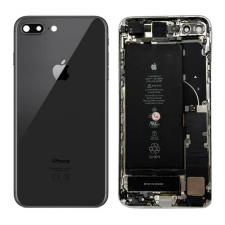 Back Cover Housing iPhone 8 Plus Black - Charging Connector (Original Dismantled) Grade B