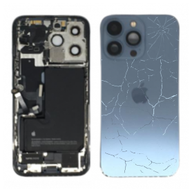 Châssis, Cadre - Châssis Complet iPhone 13 Pro Bleu Alpin - Connecteur de Charge + Batterie (Origine Demonté) - Cassé, prix de g