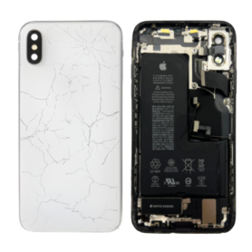 Pièces Reconditionnées - Châssis Complet iPhone XS Blanc - Connecteur de Charge + Batterie (Origine Demonté) - Cassé, prix de gr