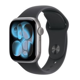 Montre, Smartwatch - Montre Connectée Apple Watch Series 11 46mm Aluminium Gris Sidéral avec Bracelet Sport S/M - Neuf, prix de