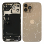 Back Glass, Rear Cover - Back Cover Housing iPhone 13 Pro Max Gold - Charging Connector + Battery (Original Dismantled) - Broken