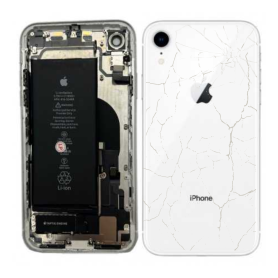 Back Cover, Rear Housing - Rear Frame iPhone XR White with Battery (Original Disassembled) - Broken, wholesale price