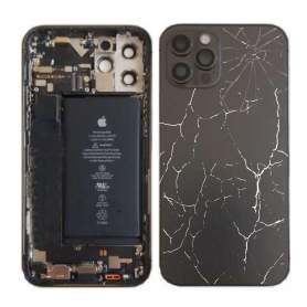 Pièces détachées iPhone - Châssis Complet iPhone 12 Pro Graphite - Connecteur de Charge + Batterie (Origine Demonté) - Cassé, pr