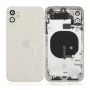 Back Glass, Rear Cover - Back Cover Housing iPhone 11 White - Charging Connector without Battery (Original Dismantled) - Broken,
