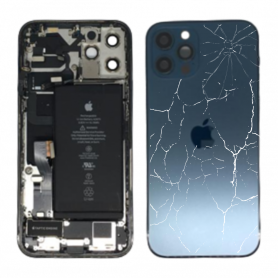 Châssis, Coque - Châssis Complet iPhone 12 Pro Bleu - Connecteur de Charge + Batterie (Origine Demonté) - Cassé, prix de gros.