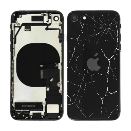 Accessories, Components - iPhone SE 2020 Black Full Frame - Charging Connector Without Battery (Original Disassembled) - Broken,