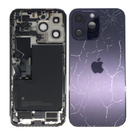Châssis, Cadre - Châssis Complet iPhone 14 Pro Max Violet - Connecteur de Charge + Batterie (Origine Demonté) - Cassé, prix de g