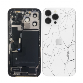 Repair Parts - iPhone 13 Pro White Full Frame - Charging Connector + Battery (Original Disassembled) Broken Lens, wholesale pric