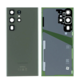 Dos, Coque arrière - Vitre Arrière Samsung Galaxy S23 Ultra (S918B) Sans Contour Lentille Vert (Original Démonté) - Grade A, pri