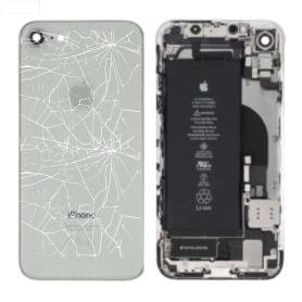 Replacement Parts - iPhone 8 White Complete Chassis - Charging Connector + Battery (Original Disassembled) - Broken, wholesale p