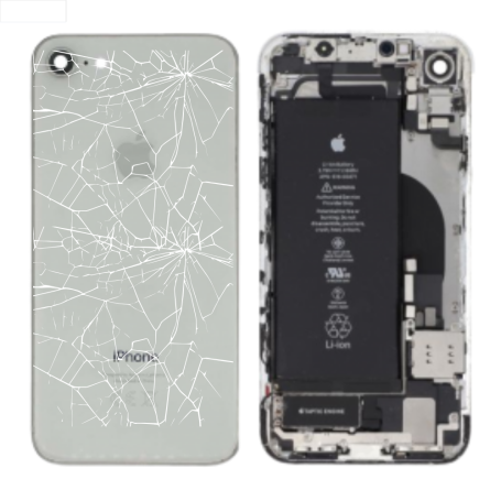 Replacement Parts - iPhone 8 White Complete Chassis - Charging Connector + Battery (Original Disassembled) - Broken, wholesale p