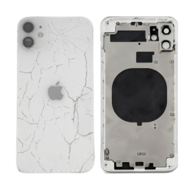Back Glass, Rear Cover - Frame Empty White iPhone 11 (Origin Disassembled) - Broken, wholesale price