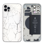 Back Glass, Rear Cover - Back Cover Housing iPhone 12 Pro White - without Charging Connector + Battery (Original Disassembled) -