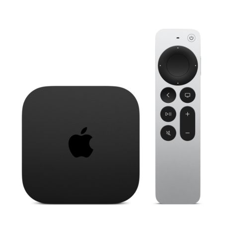Streaming Device, Media Player - Apple TV 4K 128GB WiFi+Ethernet 3rd Generation A2843 Black - Used without box and accessories,