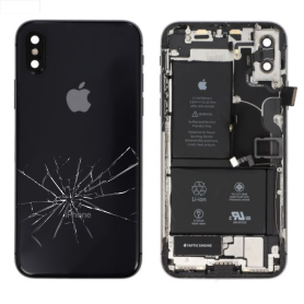 Châssis, Cadre - Châssis Complet iPhone X Noir - Connecteur de Charge + Batterie (Origine Demonté) - Cassé, prix de gros.