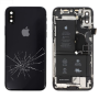 Châssis, Cadre - Châssis Complet iPhone X Noir - Connecteur de Charge + Batterie (Origine Demonté) - Cassé, prix de gros.