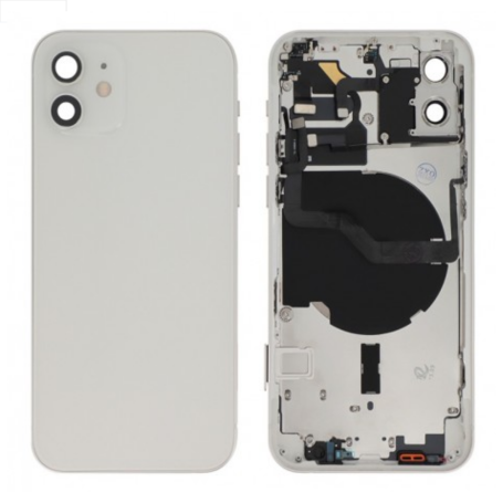 Coque, Cadre - Châssis Complet iPhone 12 Blanc - Connecteur de Charge sans Batterie (Origine Demonté) Grade A, prix de gros.