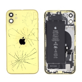 Repair Parts - iPhone 11 Yellow Complete Chassis - Charging Connector + Battery (Original Disassembled) - Broken, wholesale pric