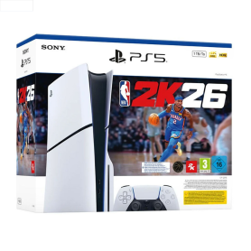 Jeux Vidéo, Consoles - Console Sony PlayStation 5 - PS5 Standard Slim Edition Blanc - 1 To SSD - NBA 2K26, prix de gros.