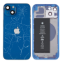 Pièce iPhone, Composant Téléphone - Châssis Complet iPhone 13 Bleu - Sans Connecteur de Charge + Batterie (Origine Demonté) Cass