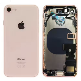 Back Glass, Rear Cover - Back Cover Housing iPhone 8 Golden - Charging Connector without Battery (Original Dismantled) Grade AB,