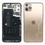 Châssis, Cadre - Châssis Complet iPhone 11 Pro Max Or - Sans Connecteur de Charge + Batterie (Origine Demonté) - Cassé, prix de 