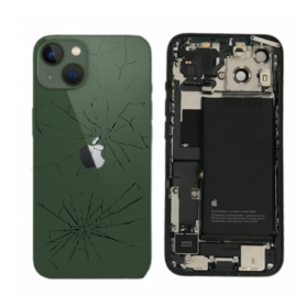 Composant iPhone, Châssis - copy of Châssis Complet iPhone 13 Vert - Connecteur de Charge + Batterie (Origine Demonté) - Cassé, 