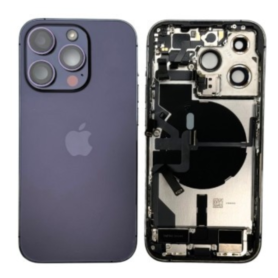 Cadre, Structure - Châssis Complet iPhone 14 Pro Violet intense - Connecteur de Charge + Sans Batterie (Origine Demonté) Grade A