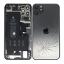 Composants Téléphone - Chassis Complet iPhone 11 Pro Max Noir - Connecteur de Charge + Batterie (Origine Demonté) - Cassé, prix 