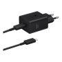 Chargeur USB-C, Adaptateur Samsung - Kit Chargeur Type-C / Type-C Samsung EP-T4511XBEGEU 45W - 5A/1.8M Low Standby - Noir - Reta