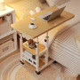Adjustable Table, Bedside Stand - Mobile and height-adjustable bedside table 3 levels 80×40×60-85 cm - Brown, wholesale price