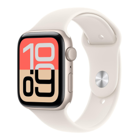 Smartwatch, Tracker d'activité - Montre Connectée Apple Watch Series SE 3 GPS 44mm Aluminium Lumière stellaire Avec Bracelet Spo
