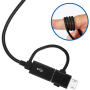 Cordon, Chargeur - Câble Combo Micro-USB & Type-C 2-en-1 / USB Samsung EP-DG950DBE - 1.2M - Noir (Vrac), prix de gros.
