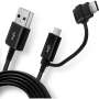 Cordon, Chargeur - Câble Combo Micro-USB & Type-C 2-en-1 / USB Samsung EP-DG950DBE - 1.2M - Noir (Vrac), prix de gros.