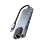 Accessoire Connectique, Hub USB - Adaptateur Multifonction 5-en-1 Type-C vers LAN / HDTV / USB 3.0 / Type-C - FASR AD4, prix de 