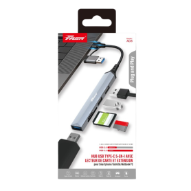 Concentrateur USB, Hub Type-C - Adaptateur Multifonction 5-en-1 USB & Type-C Combo vers SD / TF / USB - FASR AD8, prix de gros.