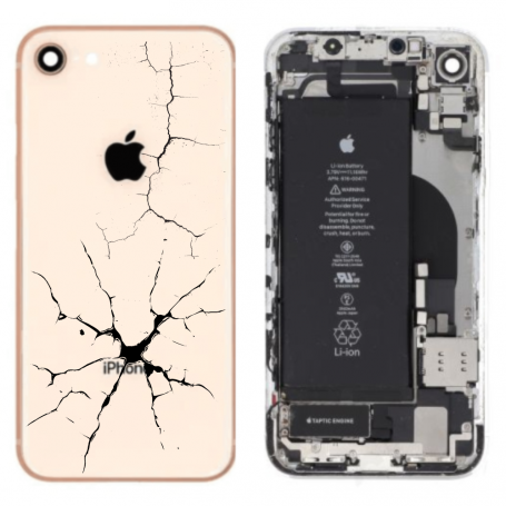 Replacement Parts - iPhone 8 Plus Gold Complete Chassis - Charging Connector + Battery (Original Disassembled) - Broken, wholesa