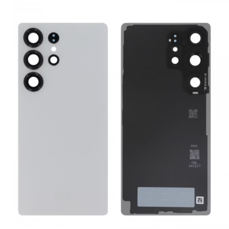 Back Glass, Rear Cover - Galaxy S25 Ultra Titanium White Silver (S938B) Back Glass (No Logo), wholesale price