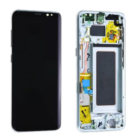 Screen, Display - Samsung Galaxy S8 (G950F) Silver Screen + Chassis (Service Pack) - GH97-20473B, wholesale price