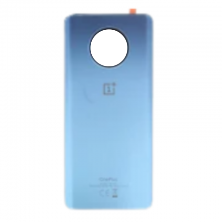 Dos, Coque - Vitre arrière OnePlus 7T Bleu Sans Contour Lentille (Original Démonté) - Grade A, prix de gros.