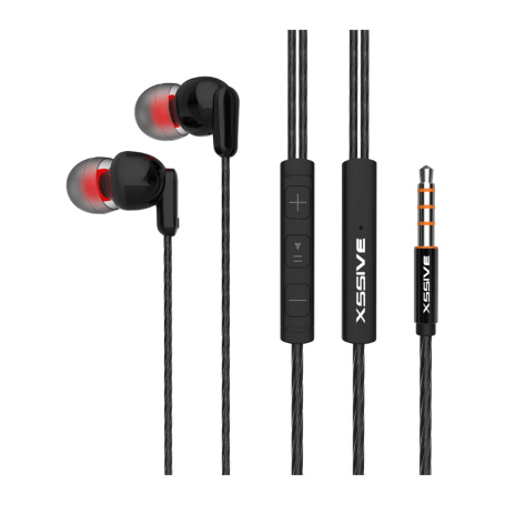 Earbuds, Earphones - In-ear Stereo Headphones Jack 3.5mm XSSIVE XSS-EP21 - Black, wholesale price