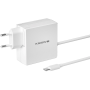 Charger, Power Adapter - XSSIVE XSS-65W2MW 65W Fast Charger + USB-C Cable - White, wholesale price