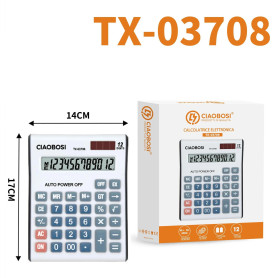 Calculatrices, Machines à calculer - Calculatrice électronique 12 chiffres CIAOBOSI TX-03708, prix de gros.