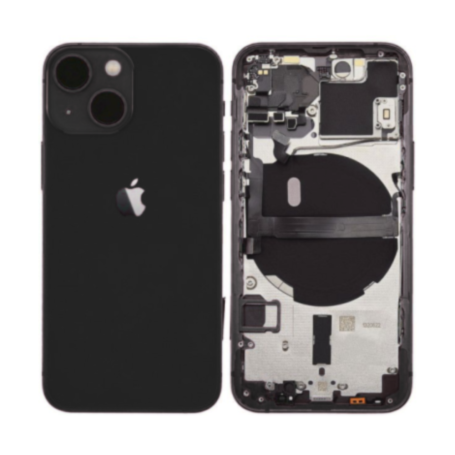 Back Glass, Rear Cover - Back Cover Housing iPhone 13 Black - Charge Connector + Without Battery (Original Dismantled) Grade AB,