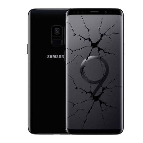 Smartphone, Mobile, Téléphone - Samsung Galaxy S9 64 Go - Noir (Ecran + Vitre Arr HS), prix de gros.