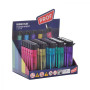 Lighters - PROF 40009645 - 50 Pcs - Refillable Round Transparent Flint Lighter, wholesale price
