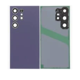 Vitre arrière, Dos - Vitre arrière Samsung Galaxy S24 Ultra 5G (S926B) Titan Violet sans Contour Lentille(Original Démontée) - G