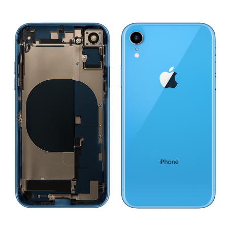 Châssis, Carcasse, Cadre - Châssis iPhone XR Bleu Connecteur de Charge sans Batterie (Origine Demonté) Grade B, prix de gros.
