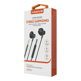 Earphones, Headset - XSSIVE Stereo Headphones 3.5mm XSS-EP22 - Black, wholesale price