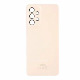 Vitre arrière, Dos - Vitre Arrière Samsung Galaxy A53 5G (A536B) Sans Contour Lentille Orange (Original Démonté) - Grade A, prix